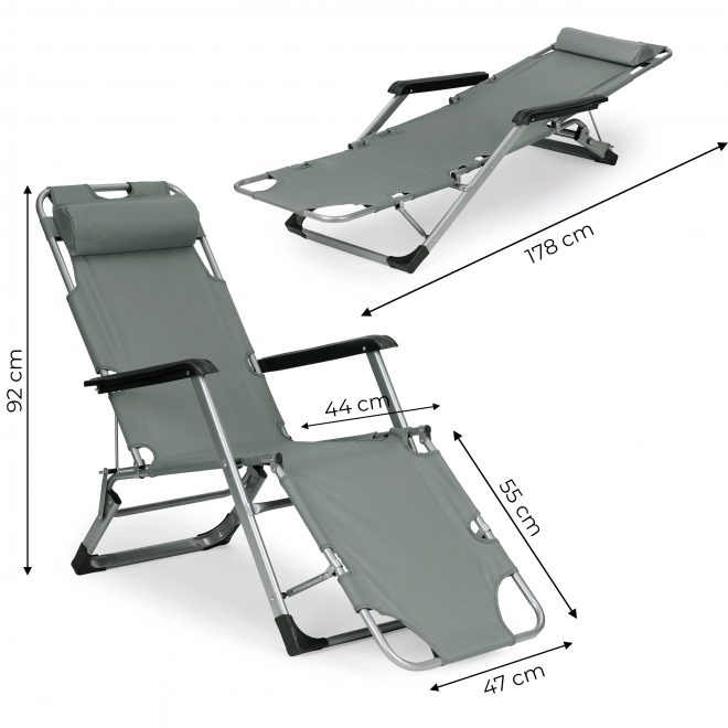 Opvouwbare strandstoel 2-in-1