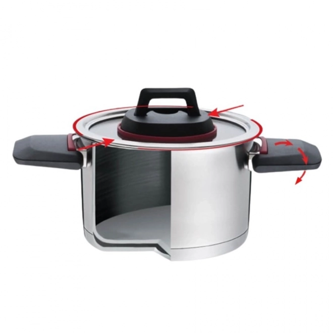 Roestvrijstalen pan Maestro 2,3 l met deksel