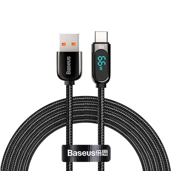 Baseus Kabel display USB naar Type-C, 66W, 2 m (zwart)