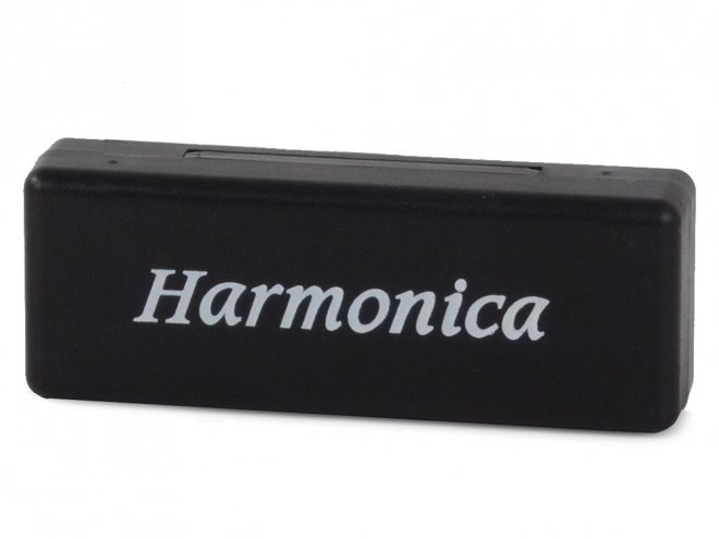 Metalen mondharmonica in C majeur met hoes