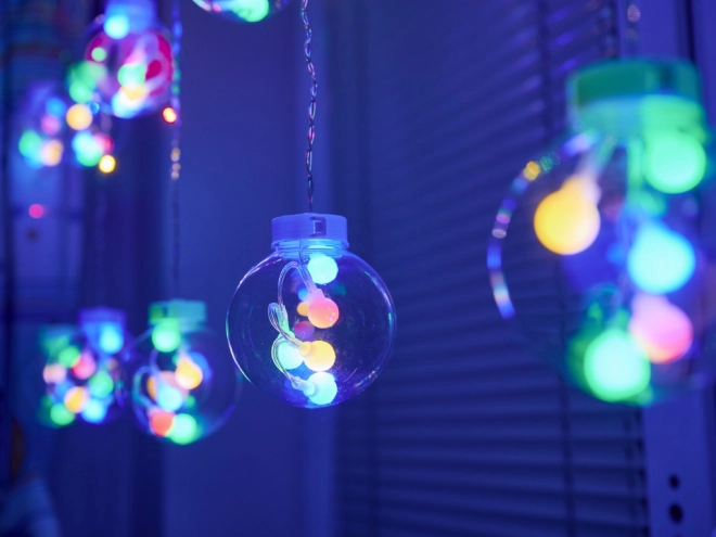 LED kleurrijke gordijn met lampen - 3 m, 108 LED