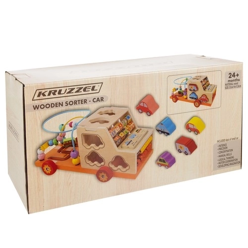 Houten educatieve auto-kast Kruzzel