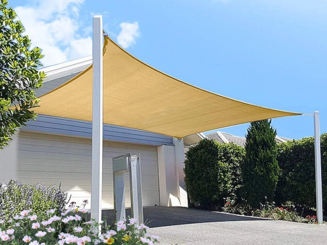 Waterafstotende versterkte tuinzeil