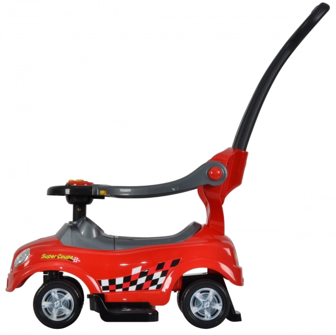ECOTOYS Loopauto met geluiden en stuurstang Auto rood