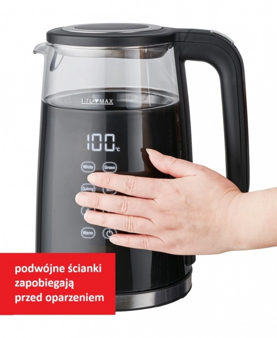 Elektrische waterkoker met temperatuurregeling 1,7 l 2200 W