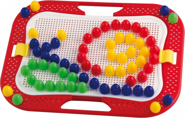 Creatieve mozaïek met grote pinnetjes