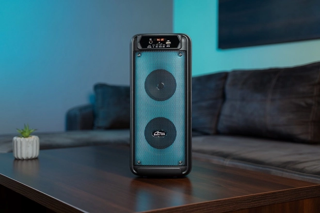Luidspreker FLAMEBOX UP MT3177 Bluetooth 5.0/FM/MP3/MicroSD/USB/RGB/RMS 14W/PMPO 600W