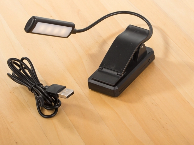 LED nachtleeslamp met clip