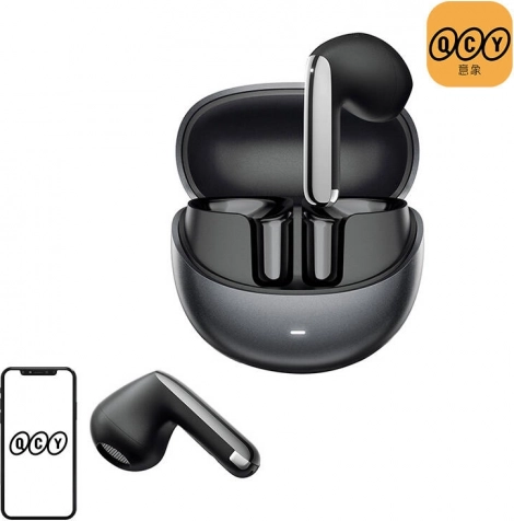 Draadloze oordopjes QCY AilyBuds Pro+ HT10 Pro met ANC, zwart