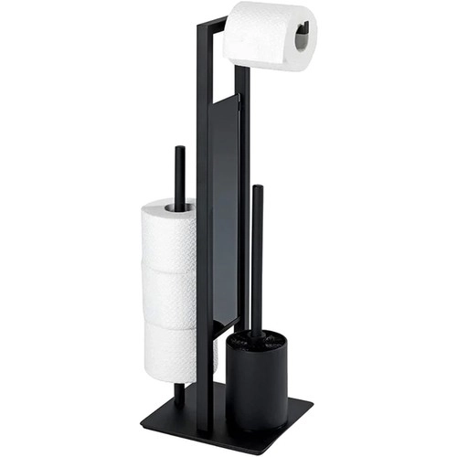 Toiletpapierhouder met WC-borstel en houder