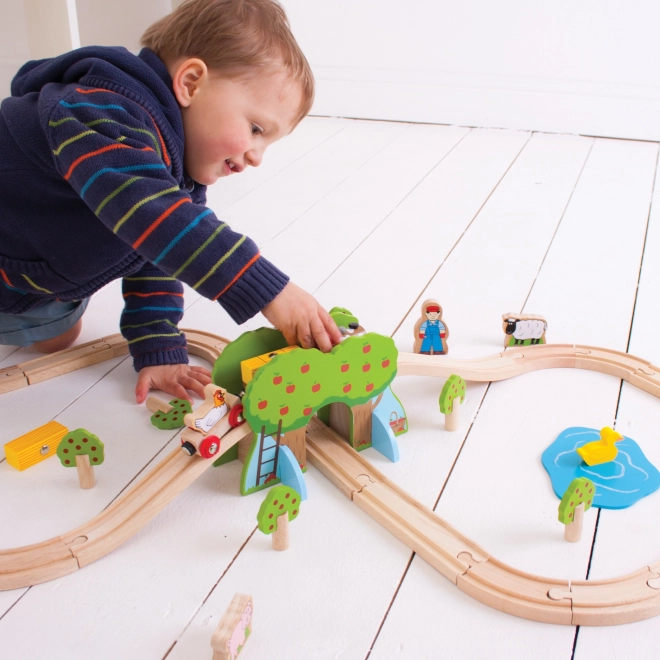 Bigjigs Rail Houten Treinset Boerderij