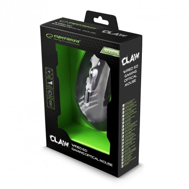 Draadloze gaming muis 6D optisch usb MX209 klauw groen