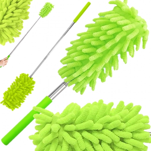 Telescoopstofdoek van microvezel, groen
