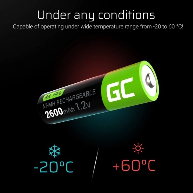 Oplaadbare AA-batterijen R6 2600mAh 16 stuks