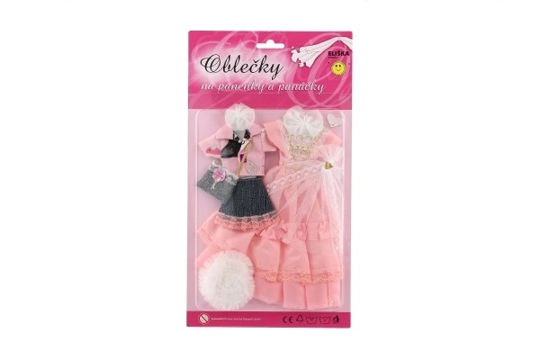 Poppenkleertjes met accessoires - 2 stuks