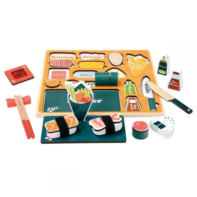 Houten 3D-puzzel Sushi-bar van Bino