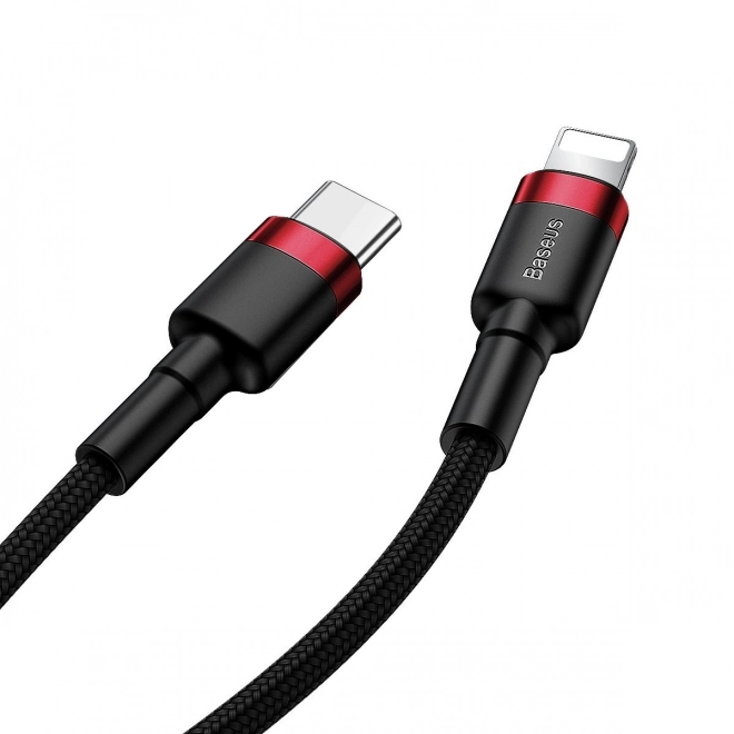 Kabel Baseus Cafule USB-C naar Lightning 18W rood-zwart