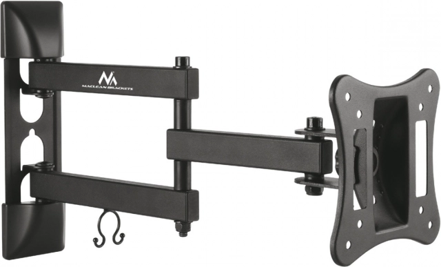 universele wandbeugel voor tv en monitor 13–27" zwart, max. 15 kg, VESA 100×100