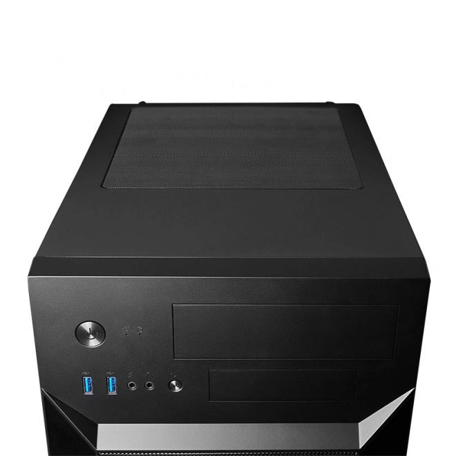 Zwarte computerkast mATX Cube Mesh Serie