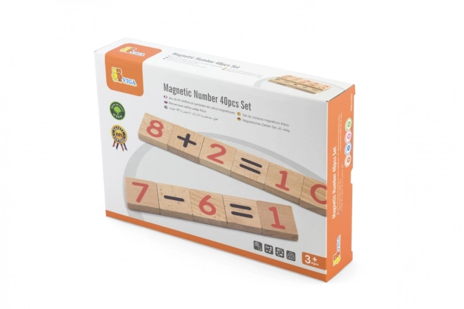 Magnetische houten cijfers 40 stuks