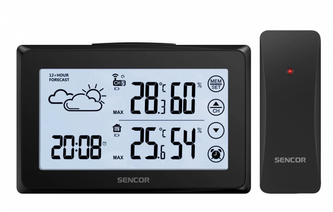 Digitale weerstation met touchscreen en sensor