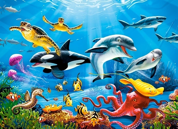 Puzzel 200 stukjes tropische onderwaterwereld