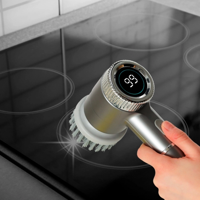 Elektrische reinigingsborstel 5-in-1 met LED voor badkamers en vloeren