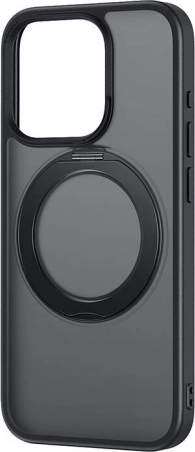 Baseus SkyRing magnetische hoes met standaard voor iPhone 13 Pro + gehard glas en reinigingsset, zwart