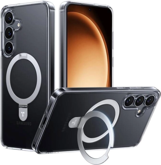 Telefoonhoesje Torras Ostand Series voor Samsung S25+ transparant