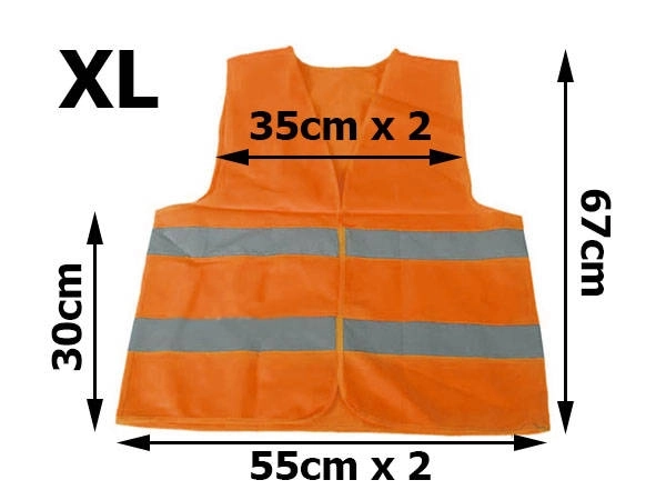 Waarschuwingsreflectievest oranje XL