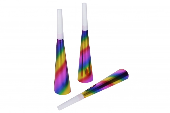 Feesttrompetjes Regenboog 6 stuks