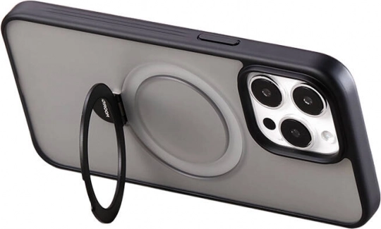 Magnetische hoes met standaard JOYROOM voor iPhone 15 Pro – zwart