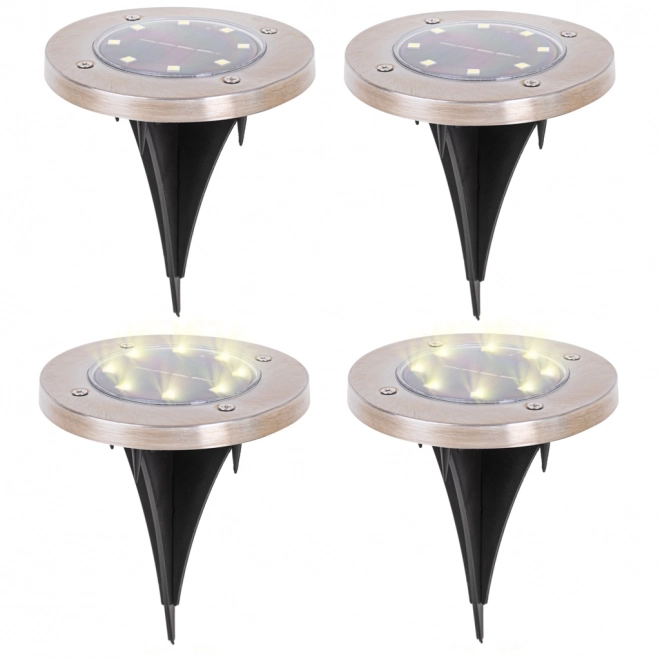 Tuin zonne-verlichting 8 LED 4 stuks - warm wit