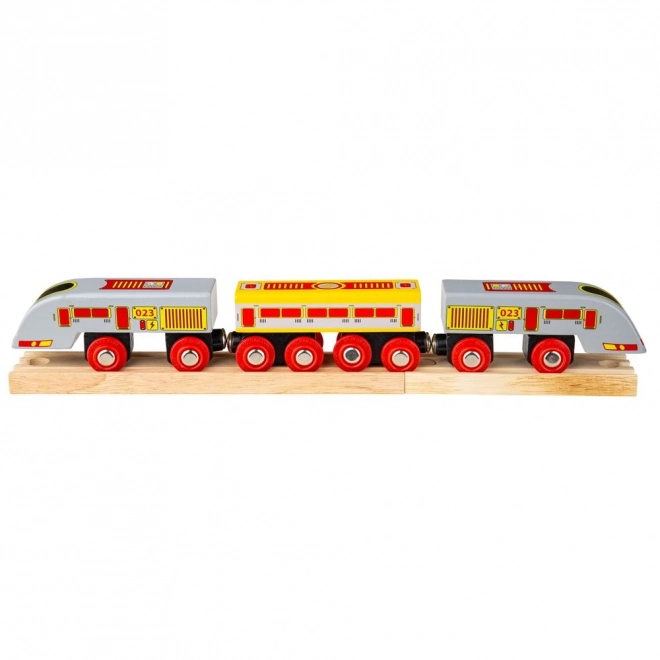 Bigjigs Rail Sneltram Eurostar + 3 sporen