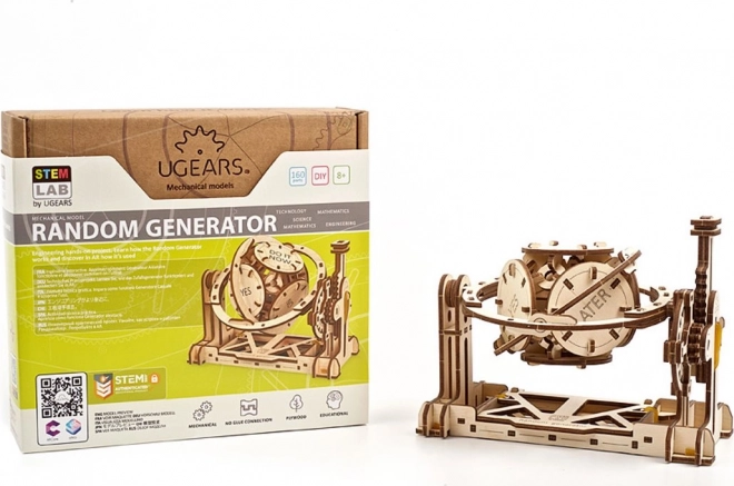 Ugears houten 3D mechanische puzzel willekeurige generator