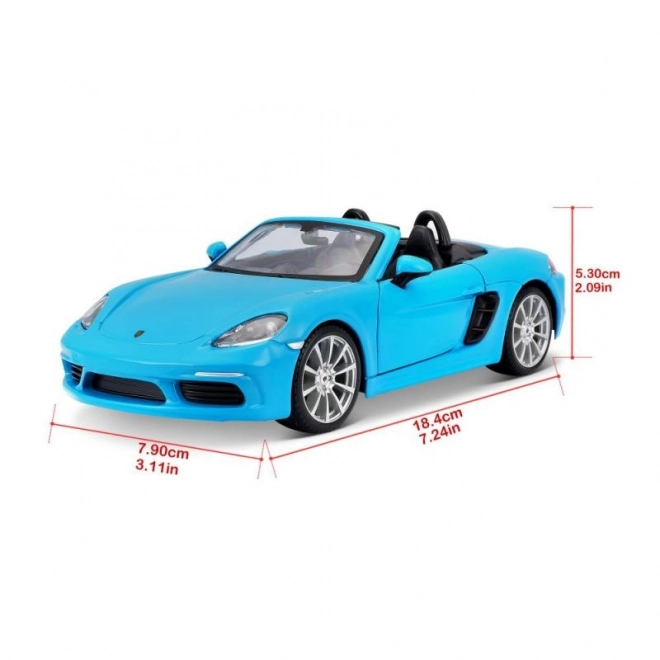 Bburago 1:24 Porsche 718 Boxster Blauw