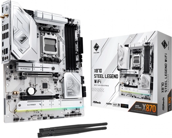 ASRock X870 Steel Legend WiFi – ATX-moederbord voor AM5 met DDR5, PCIe 5.0 en USB4