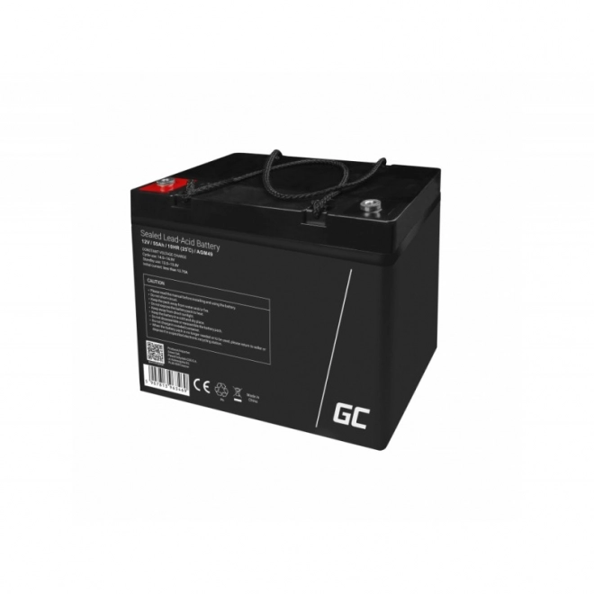 Onderhoudsvrije accu AGM VRLA Green Cell AGM49 12V 55Ah (voor grasmaaiers, scooters, boten, rolstoelen)