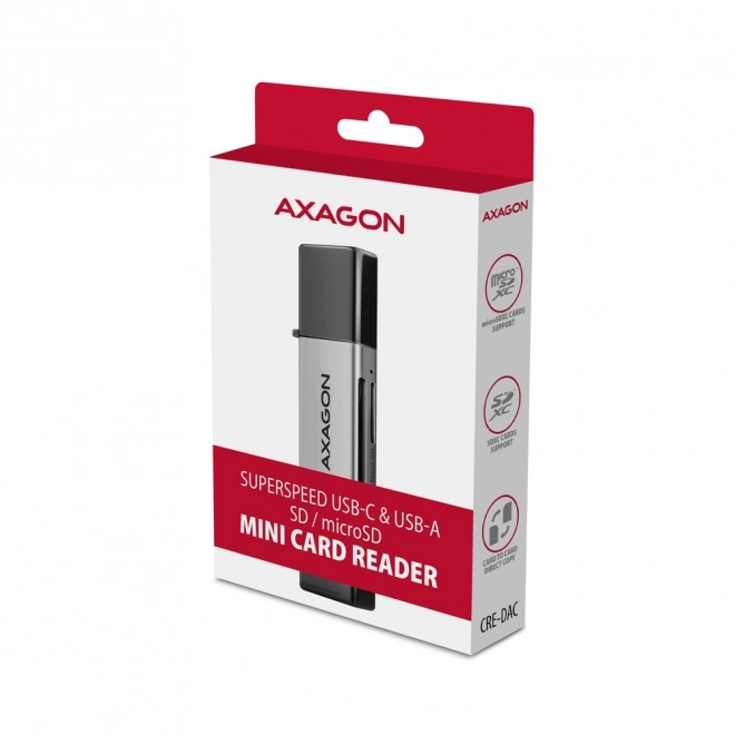 Externe kaartlezer CRE-DAC USB3.2 Gen 1 Type-C + Type-A SD/microSD