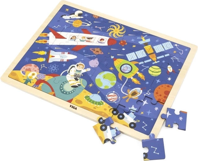 Stevig houten frame voor eenvoudig puzzelen