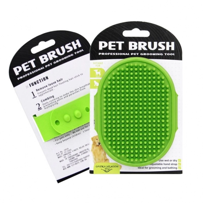 Massageborstel voor honden - groen