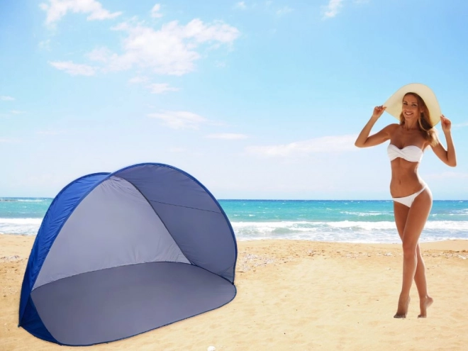 Zelfopbouwend strandtent met UV-bescherming
