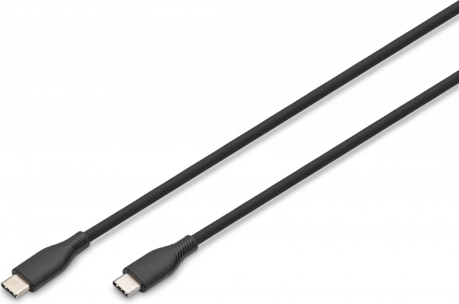 Silicone USB‑C aansluitkabel – USB‑C, USB 2.0 60W, 1 m zwart