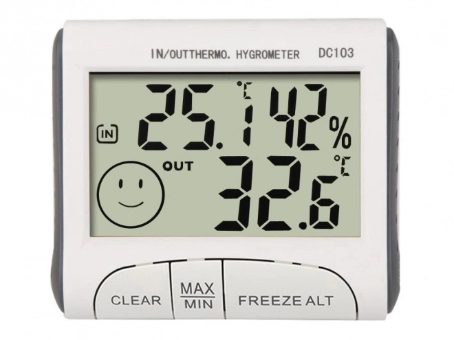 Weerstation met thermometer, hygrometer en sensor