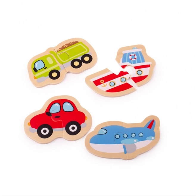 Bigjigs Toys Eenvoudige puzzel Vervoersmiddelen