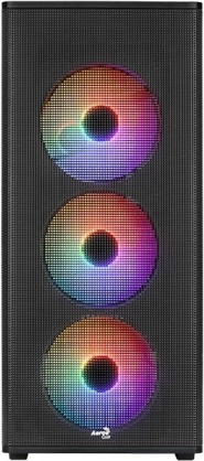 Designer mid-tower RGB pc-behuizing, zwart