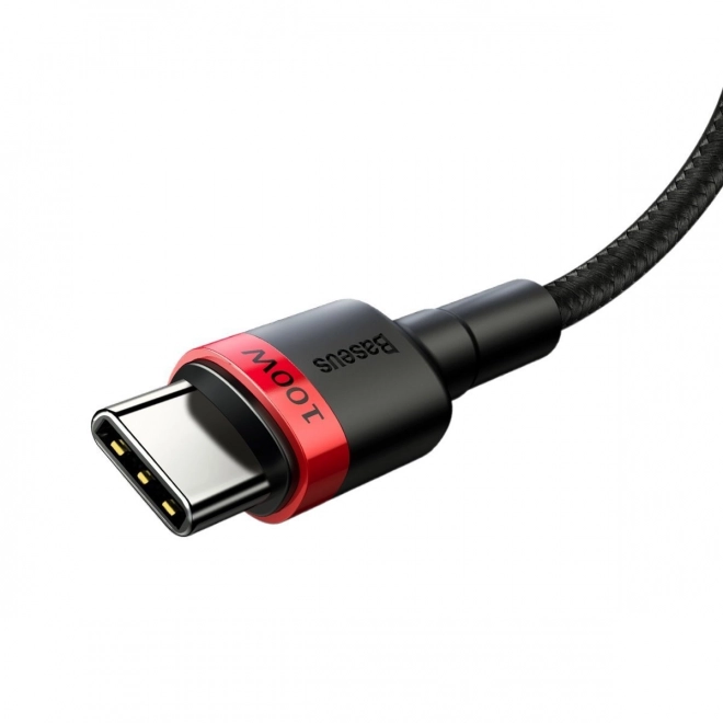 USB-C kabel voor snel opladen Baseus Cafule 100W rood zwart