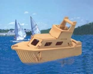 Woodcraft houten 3D-puzzel Jacht