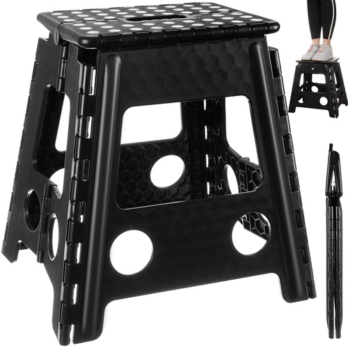 Opvouwbare kruk zwart-wit 39 cm
