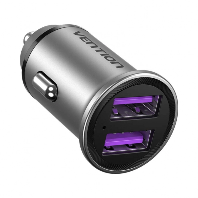 Auto-oplader 2x USB Vention 30W Grijs